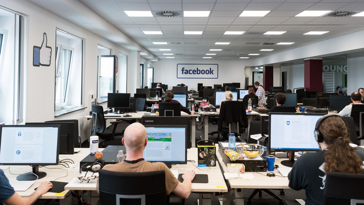 Facebook content moderators paid to work from home