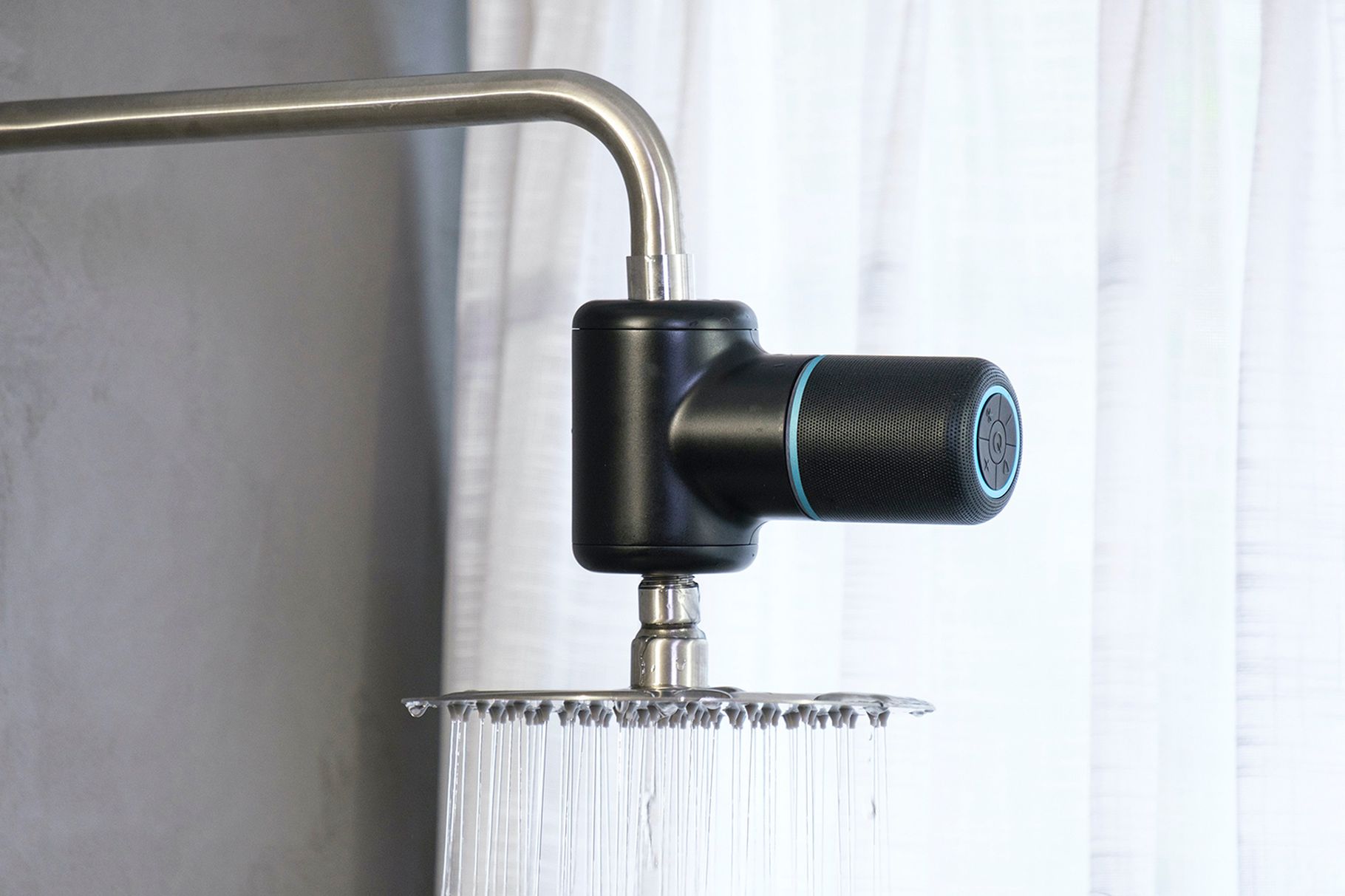 This water-powered shower head speaker could sing backup for your morning routine