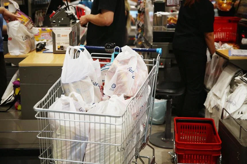 California legislation aims to prohibit the use of plastic shopping bags in grocery stores