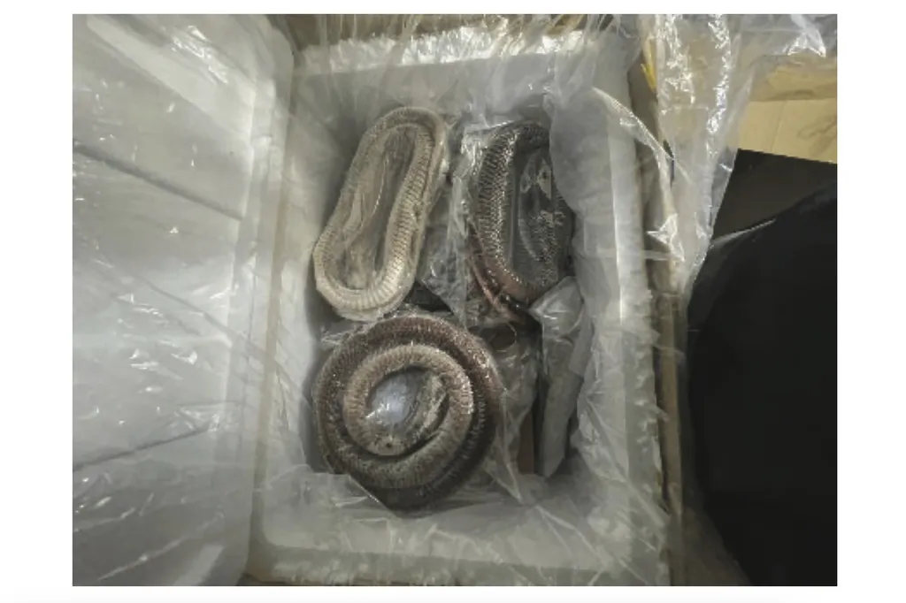 Federal authorities have reported the arrest of six individuals for unlawfully importing goose intestines and duck blood through a California port