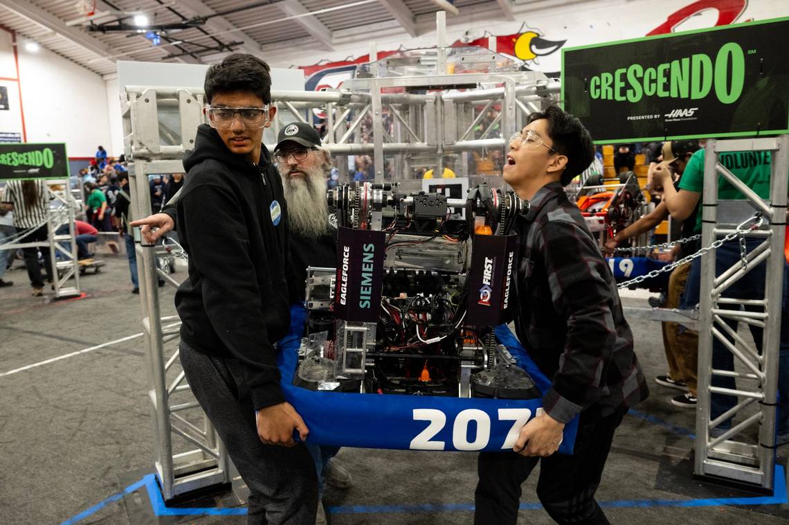 High school students from all over the world flocked to Elk Grove for robotics competition