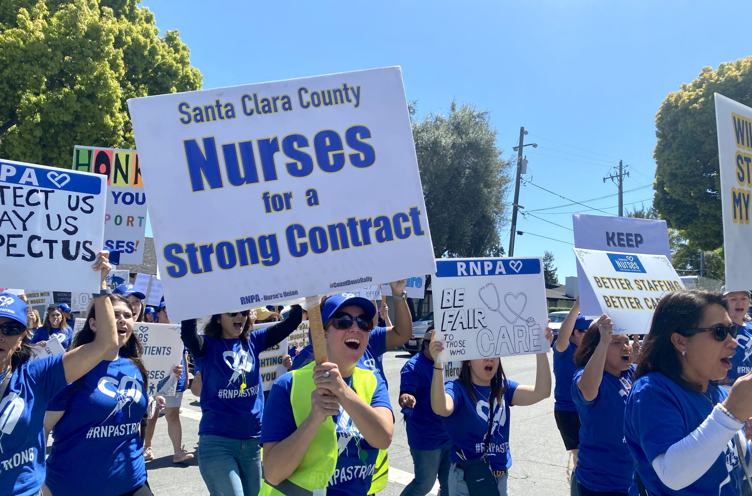 Nurses from Santa Clara Valley Healthcare are on strike while the county spends over $20 million on contract nurses