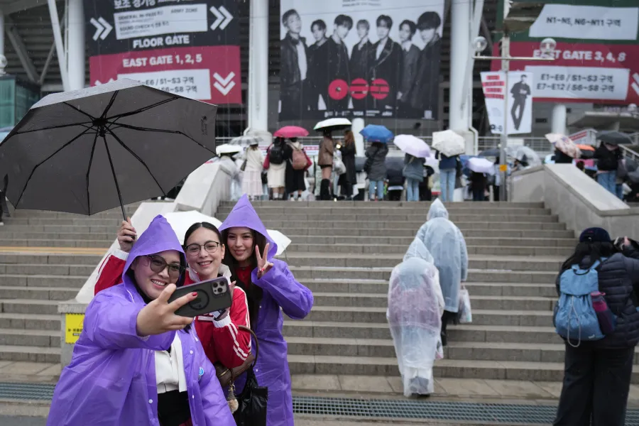 BTS fans line up for merchandise ahead of K-pop group’s Stanford Stadium shows